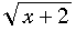 MathML rendering of an msqrt element